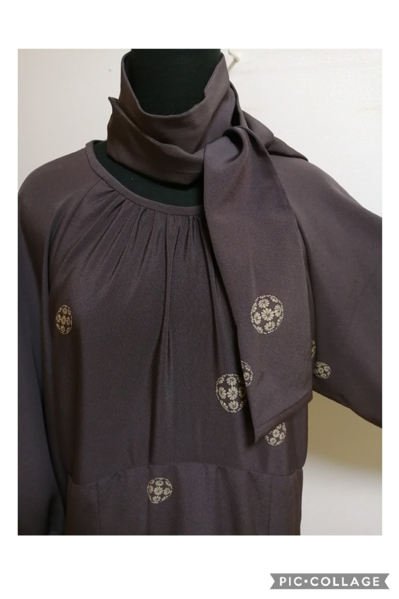 着物リメイク　ワンピース　ハンドメイド 