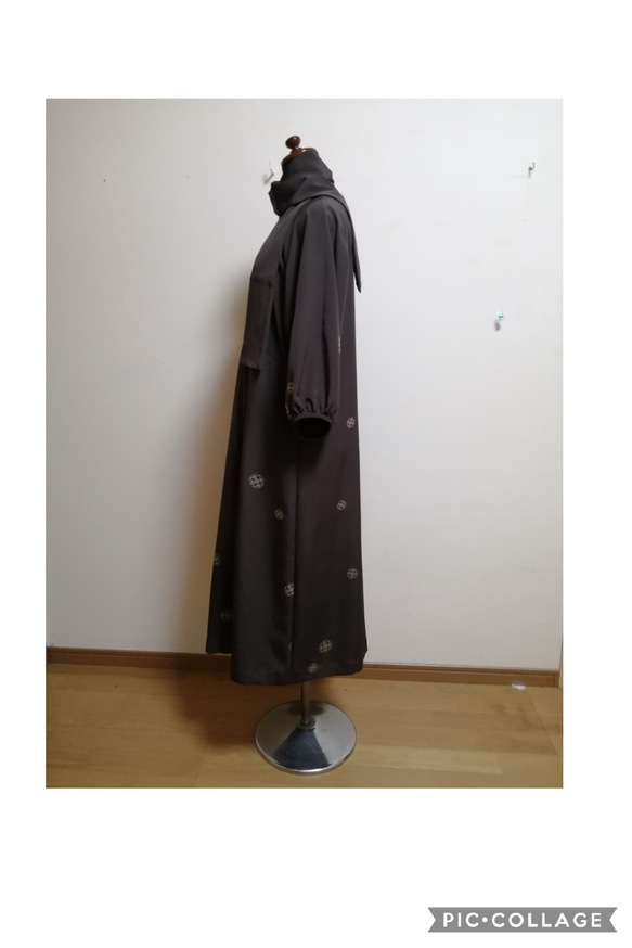 着物リメイク　ワンピース　ハンドメイド 