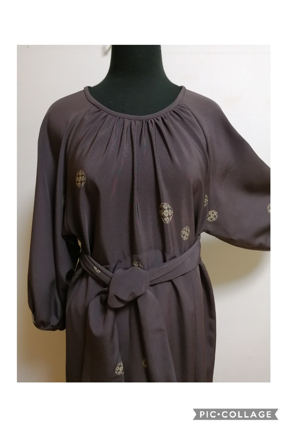 着物リメイク　ワンピース　ハンドメイド 