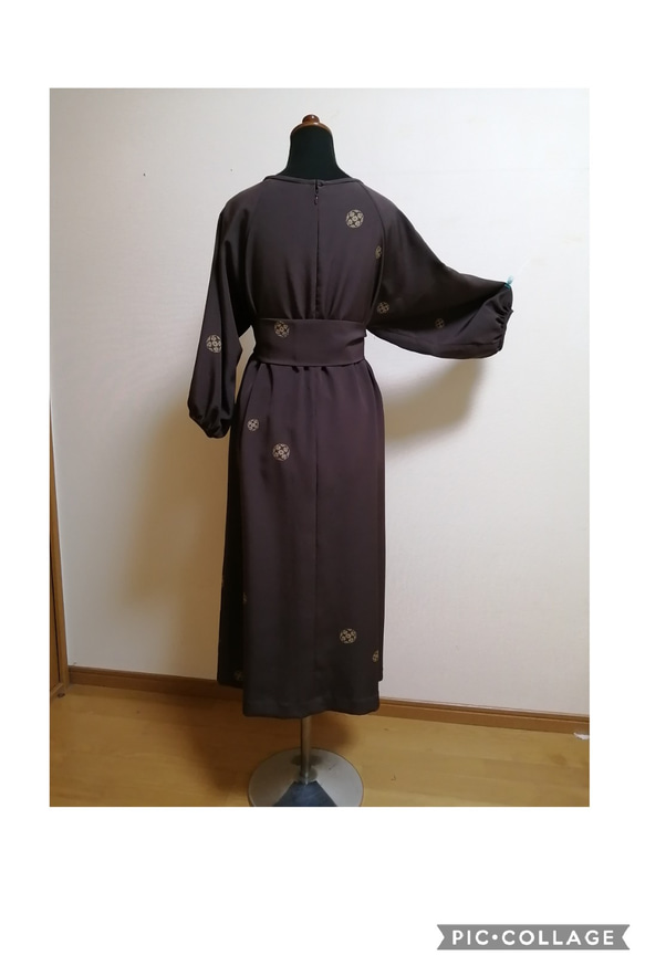 着物リメイク　ワンピース　ハンドメイド 