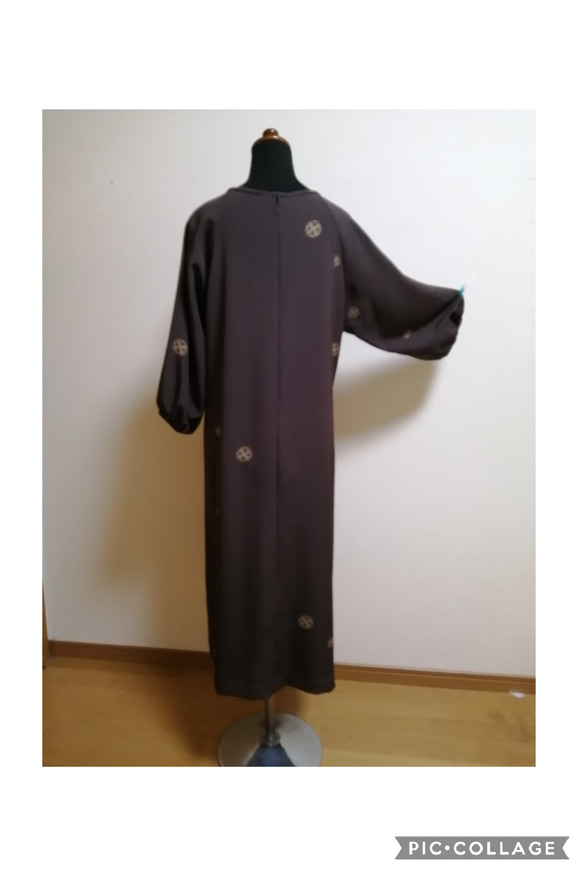 着物リメイク　ワンピース　ハンドメイド 