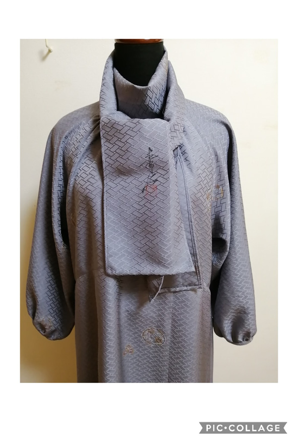 着物リメイク　ワンピース　ハンドメイド 