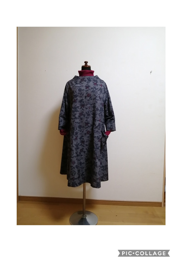 着物リメイク　ワンピース　ハンドメイド 