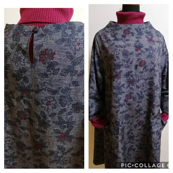 着物リメイク　ワンピース　ハンドメイド 