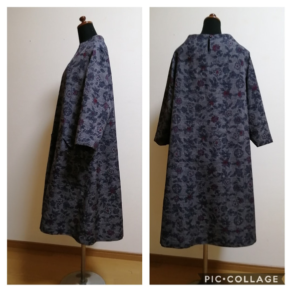 着物リメイク　ワンピース　ハンドメイド 