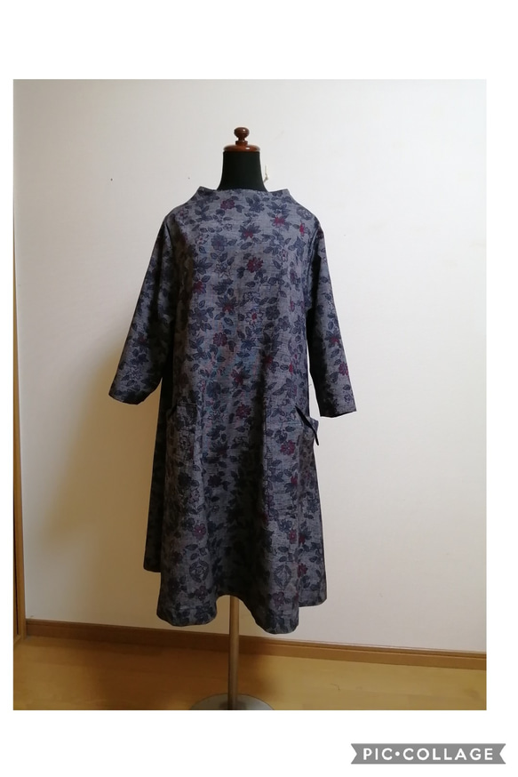 着物リメイク　ワンピース　ハンドメイド 