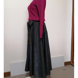 着物リメイク　ギャザースカート　ハンドメイド 2枚目の画像