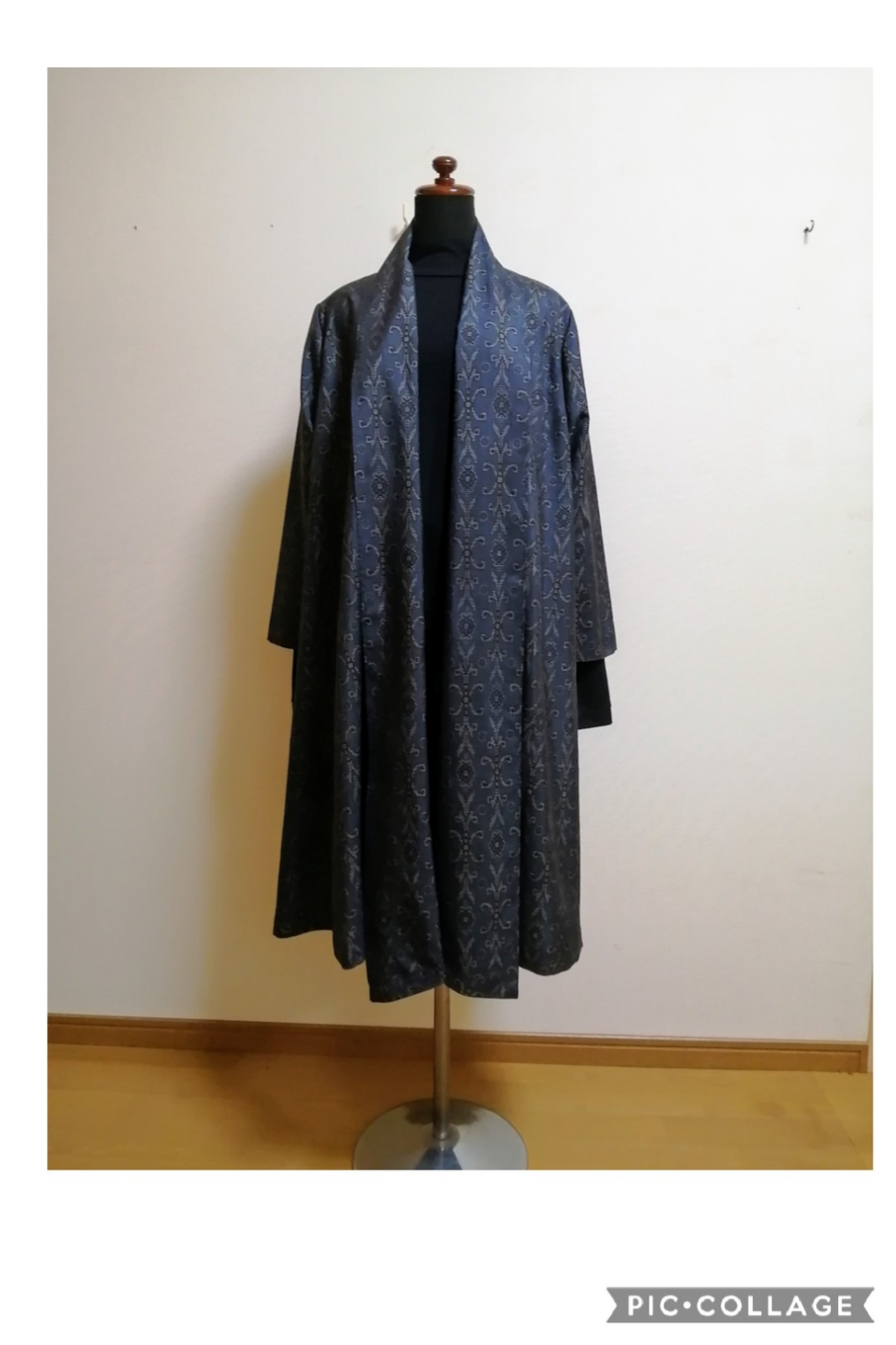 着物リメイク コートワンピース ハンドメイド ワンピース さら