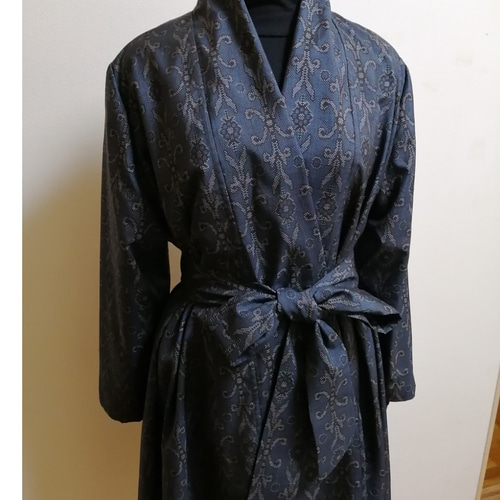 着物リメイク コートワンピース ハンドメイド ワンピース さらあお