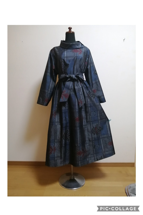 着物リメイク　ワンピース　ハンドメイド 