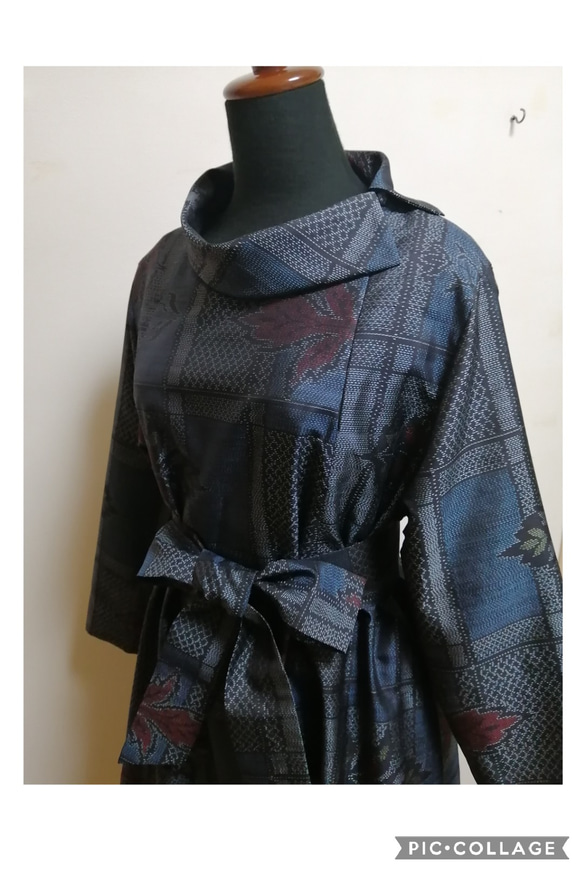 着物リメイク　ワンピース　ハンドメイド 