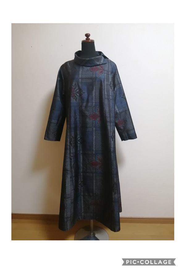 着物リメイク　ワンピース　ハンドメイド 