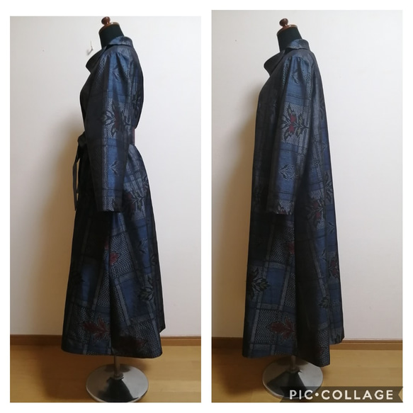 着物リメイク　ワンピース　ハンドメイド 