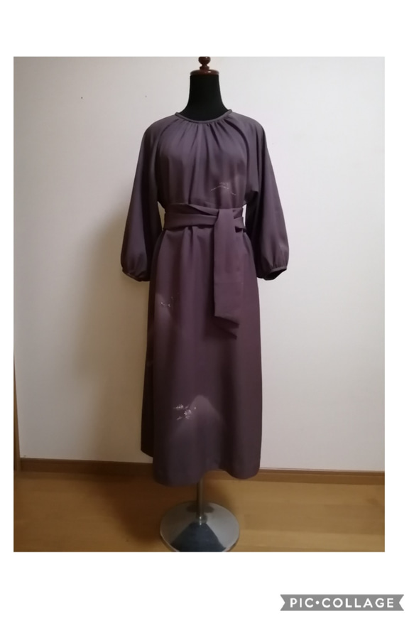 着物リメイク　ワンピース　ハンドメイド 