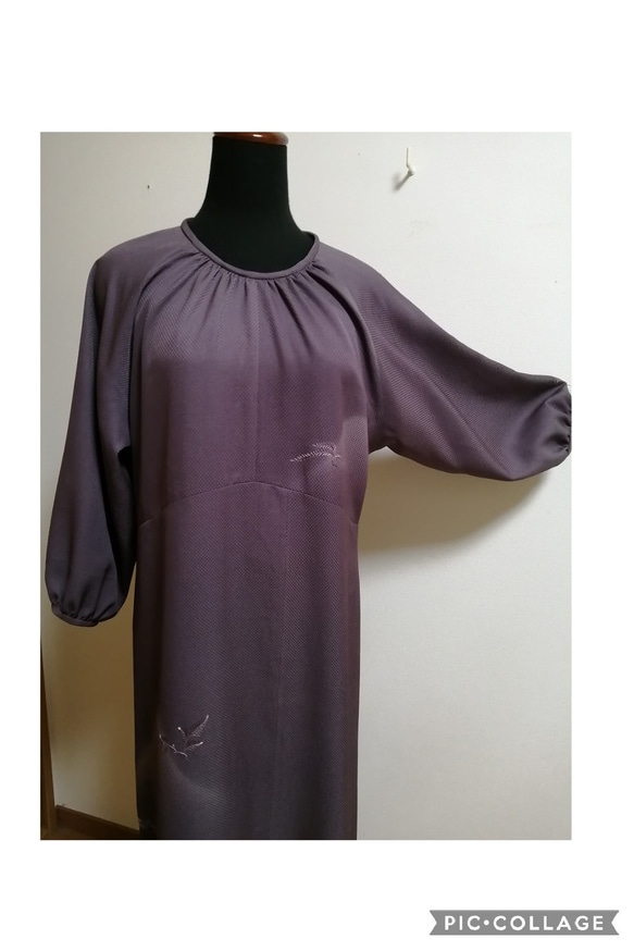 着物リメイク　ワンピース　ハンドメイド 