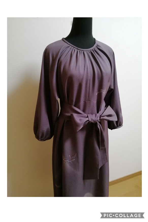 着物リメイク　ワンピース　ハンドメイド 