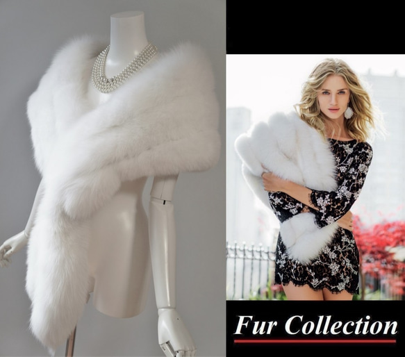『冬支度ハンドメイド2021』フランス女優的なスタイル！フォックスファーストール毛皮ケープマフラー成人式ショール和装洋装 3枚目の画像