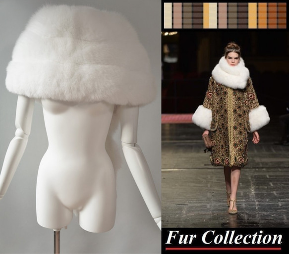 『冬支度ハンドメイド2021』フランス女優的なスタイル！フォックスファーストール毛皮ケープマフラー成人式ショール和装洋装 5枚目の画像