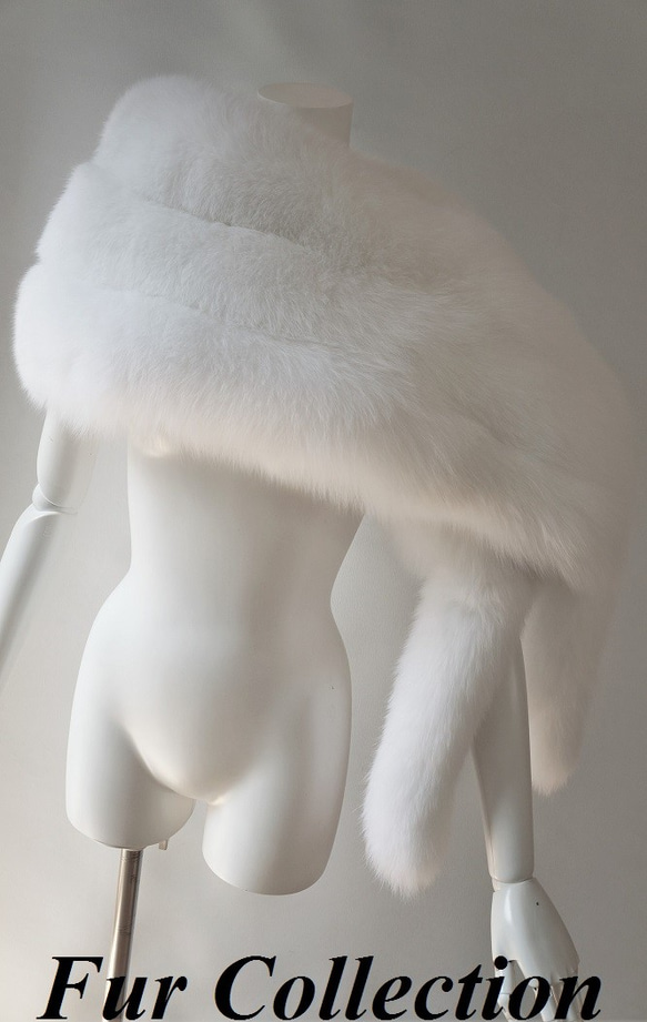 『冬支度ハンドメイド2021』フランス女優的なスタイル！フォックスファーストール毛皮ケープマフラー成人式ショール和装洋装 10枚目の画像