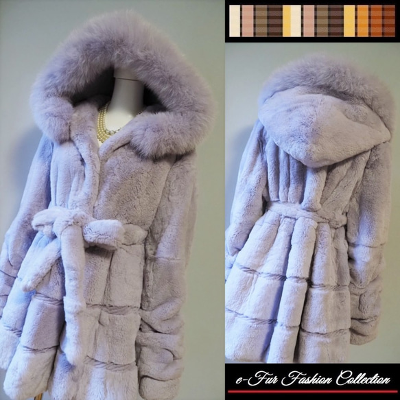 冬の街に映えるラベンダー☆柔らかな手触りに癒されます肉厚フォックス