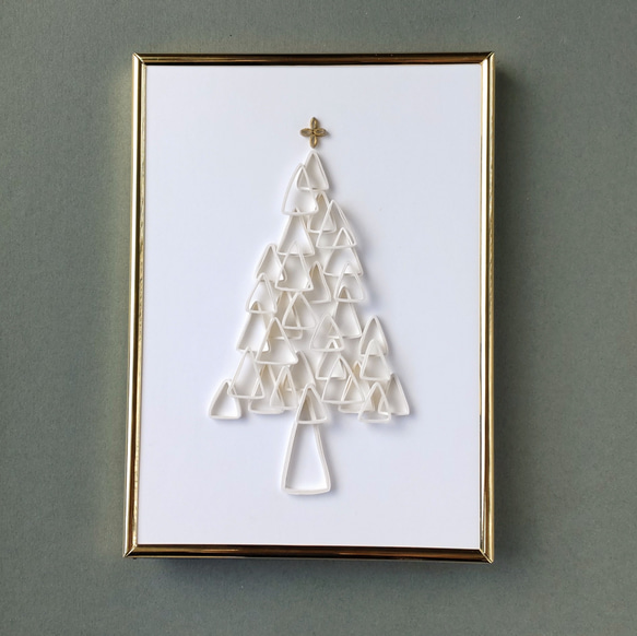 クリスマスツリーのフレーム　さり気なく飾れる大人のシンプルインテリア 3枚目の画像