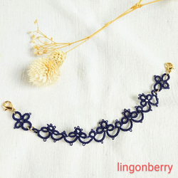 ❁water garden❁ タティングレースとレジンのヘアアクセサリー