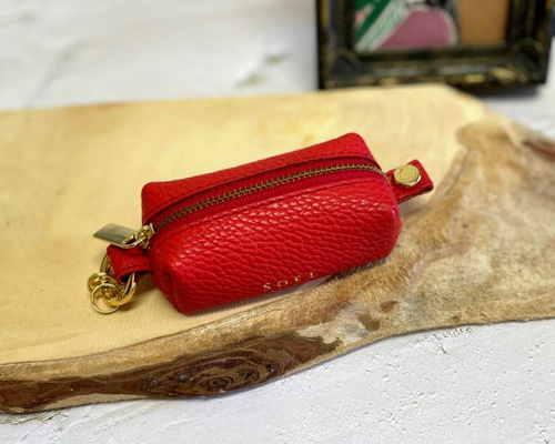 ふっくら柔らか＊イタリアンレザー＊日本製＊スマートキーや小銭も入る