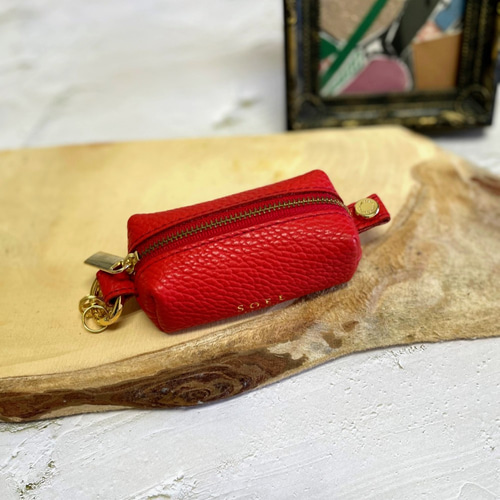 ふっくら柔らか＊イタリアンレザー＊日本製＊スマートキーや小銭も入る