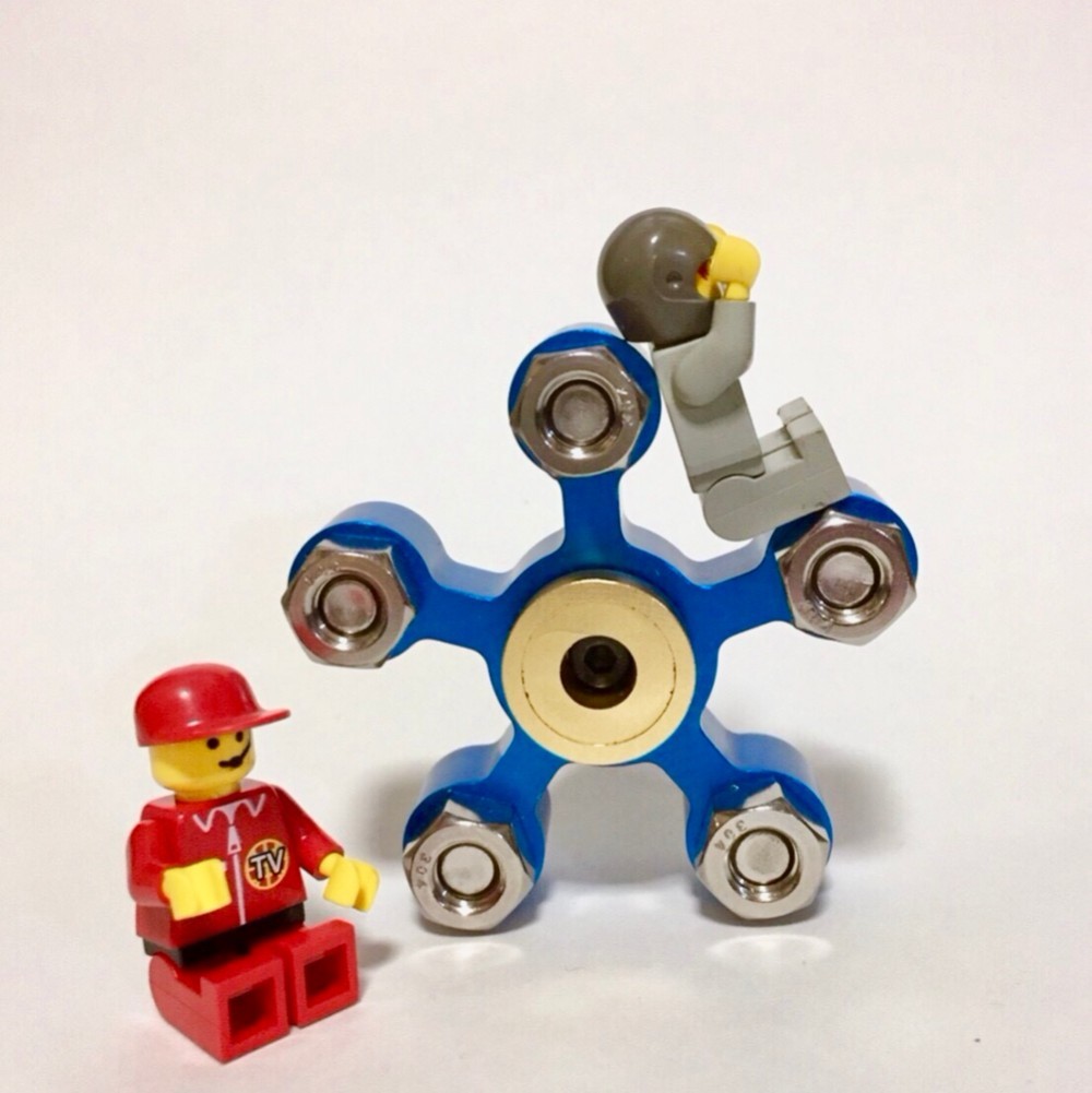 ハンドスピナー AL7075シリーズ メタリックブルー おもちゃ