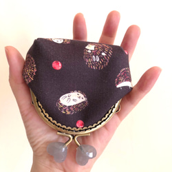 Nana手縫いのがま口：ハリネズミ 小刺蝟口金包/零錢包 第8張的照片