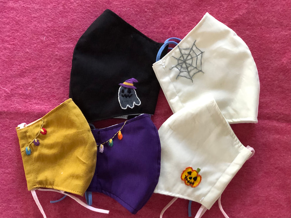 刺繍入り立体マスク☆ハロウィン 8枚目の画像