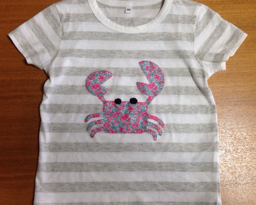 受注製作》子供用アップリケTシャツ☆かに 子供服 COCO 通販 4193432