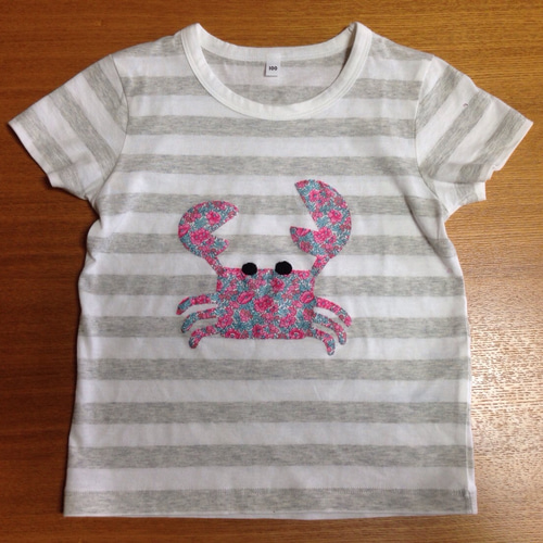 受注製作》子供用アップリケTシャツ☆かに 子供服 COCO 通販 4193432