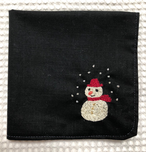 Cさまオーダー☆コットンの刺繍ハンカチ3枚セット 4枚目の画像