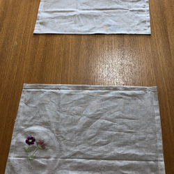 刺繍のランチョンマット☆コスモス 3枚目の画像