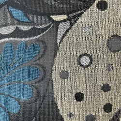 トルコオーダーメイドシュニール織葉のパターンと青のクッションカバー 2枚目の画像