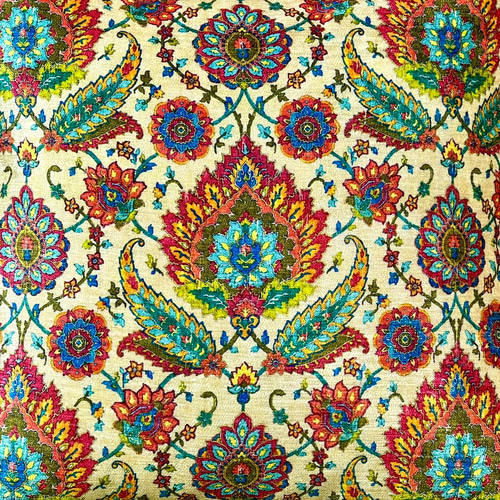 トルコシュニール織スザンニ柄(トルコの桜)モチーフのクッションカバー