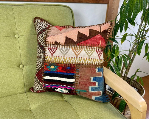 キリム　パッチワークキリム　クッションカバー　トルコ 7_03d4dd33a8cb662fb5322790da7d