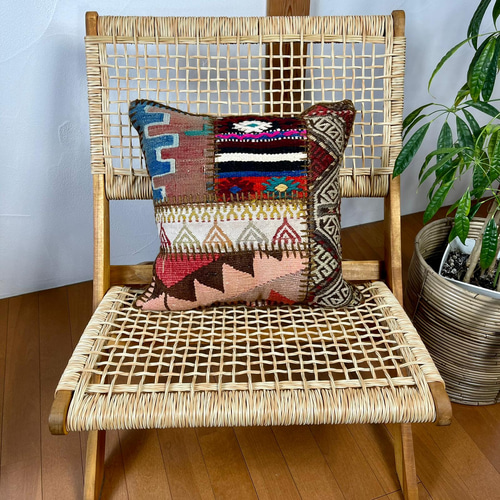 トルコオールドキリムパッチワーククッションカバー1497 クッション