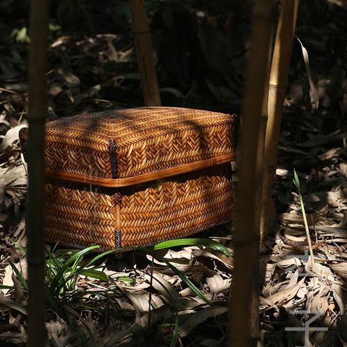 職人手編み 茶道具セット 小物入れ籠 竹編細工籠 茶道収納 竹細工 超美品