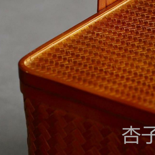 竹編みバッグ 茶道具収納 収納ケース 古風 職人手作り かごバッグ 杏子  