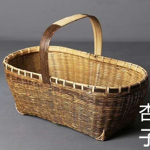杏子】竹工芸 竹編みバッグ 茶道具収納 職人手作り ピクニック