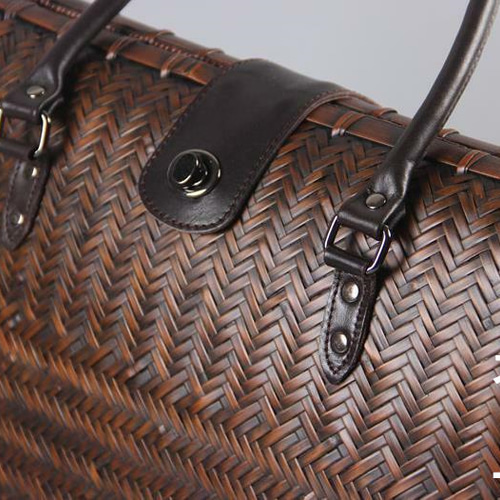 職人手作り 竹編みバッグ ハンドバッグ ビジネスバッグ かごバッグ  