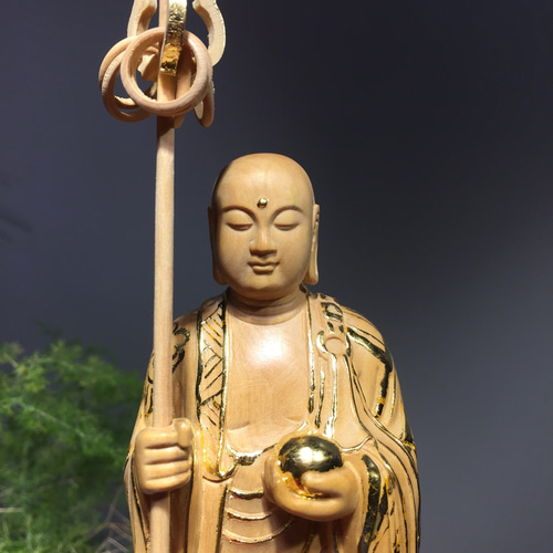 木製仏像 地蔵菩薩 蓮の台座 彫刻仏具 仏教美術品 彫刻 杏子の 木製仏像 地蔵菩薩 蓮の台座 彫刻仏具 仏教美術品 彫刻 杏子の