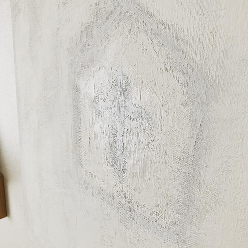 北欧/アート/インテリア/絵画/抽象画【冬の教会】