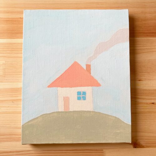 友達の家】絵画 インテリア アート イラスト画 シンプル かわいい 北欧 