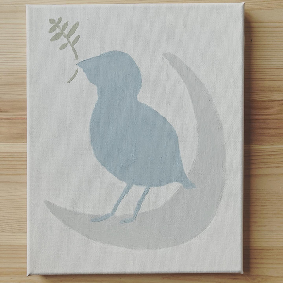 blue bird】絵画 インテリア アート 北欧 おしゃれ かわいい 鳥 絵画  