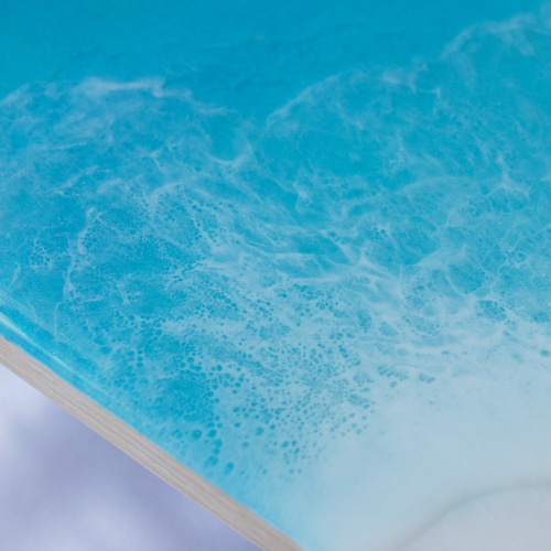 レジンアート 海のPCモニターデスク 木製 その他アート 島のしずく  