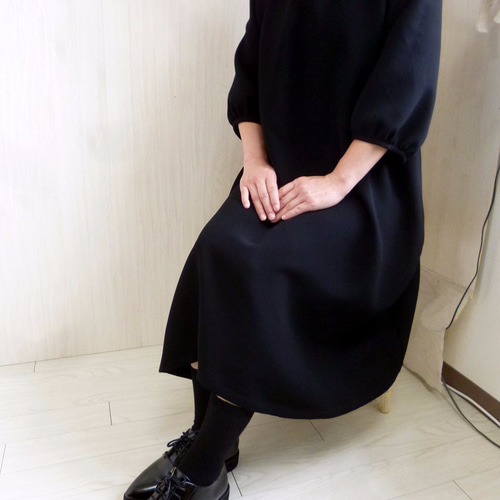 【ゆうちゃん様】ロールカラー フォーマルワンピース ブラック 19号 ゆうちゃん様】ロールカラー フォーマルワンピース ブラック 19