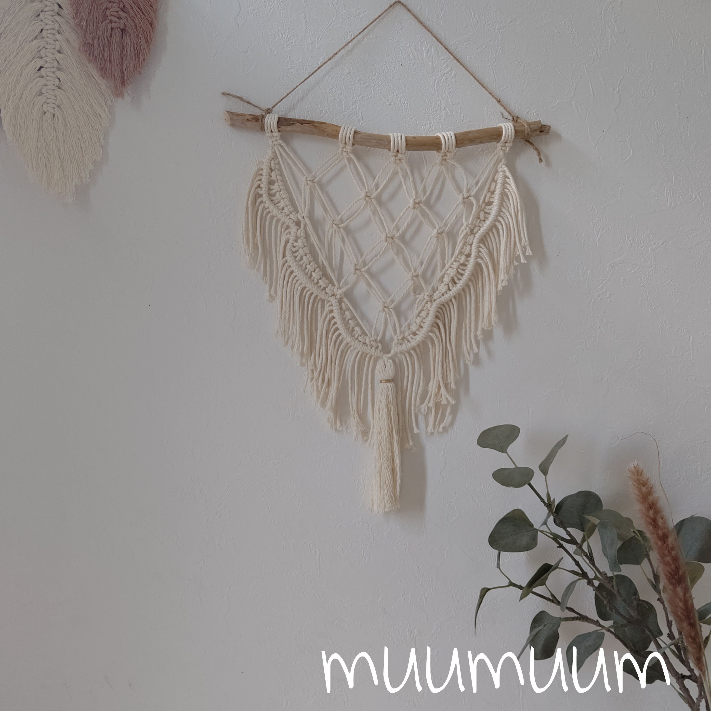 20%offNO]72 ウミウサギのマクラメタペストリー